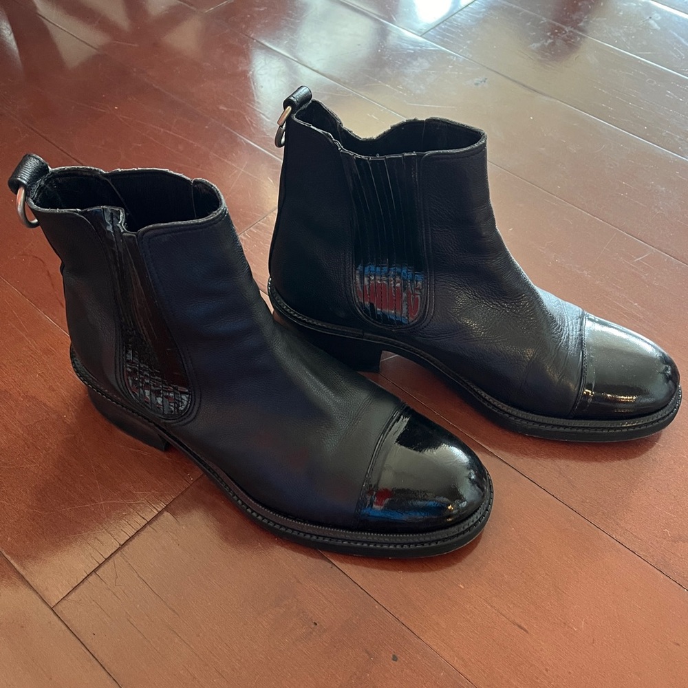 Jean Paul Gautier Cap Toe Leather Chelsea Boots
